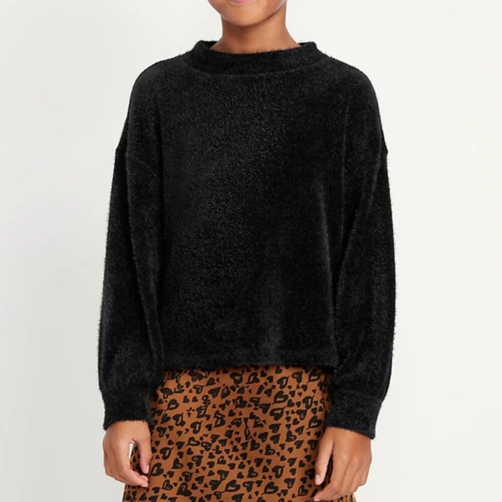 Girls Old Navy Soft Chenille Sweater (Black) XL Plus